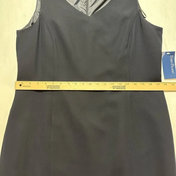 Evan-Picone Navy Sleeveless Sheath Dress Size 16 NWT Classic Lined Work Event - Picture 4 of 8